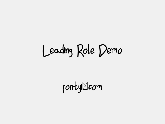 Leading Role Demo