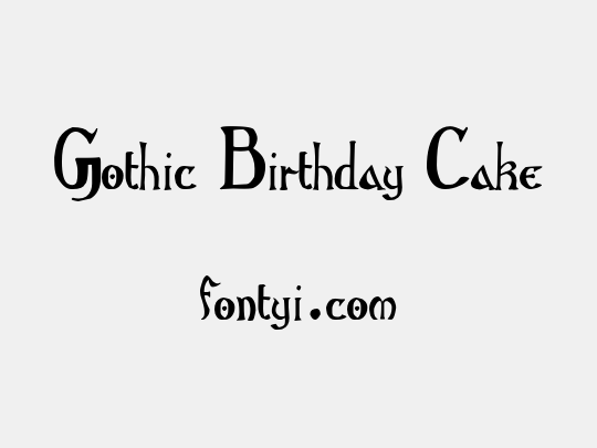 Gothic Birthday Cake