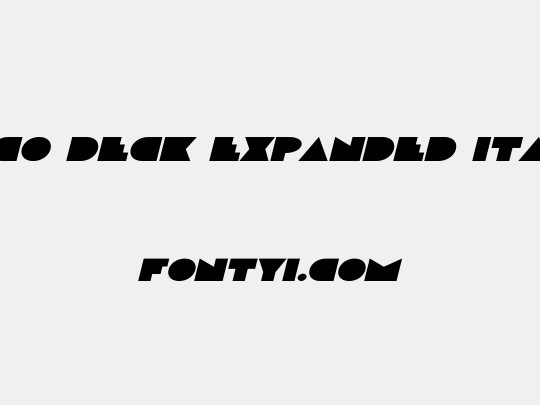 Disco Deck Expanded Italic