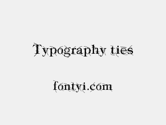 Typography ties