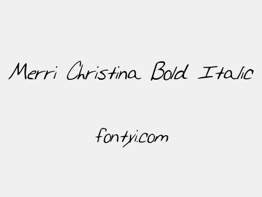 Merri Christina Bold Italic