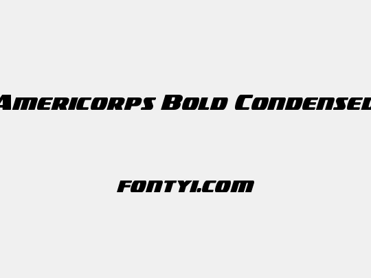 Americorps Bold Condensed