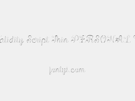 Validity Script Thin PERSONAL U