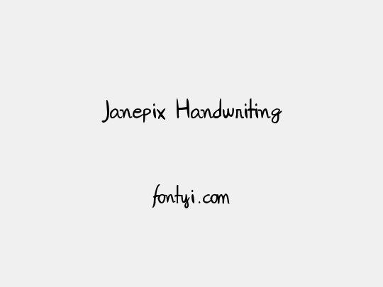 Janepix Handwriting