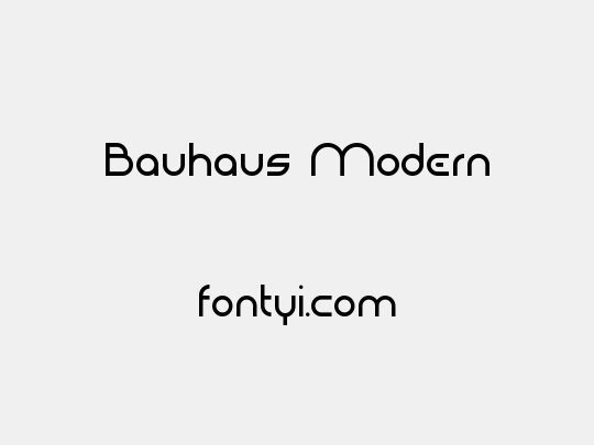 Bauhaus Modern
