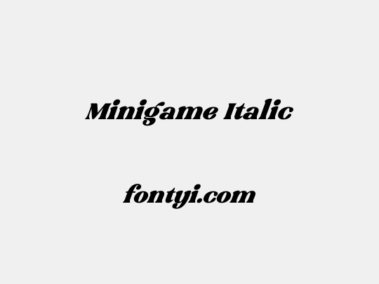 Minigame Italic
