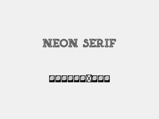 NEON SERIF