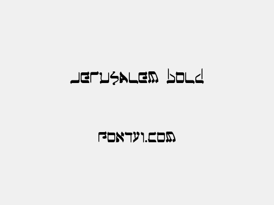 Jerusalem Bold