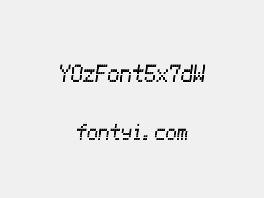 YOzFont5x7dW