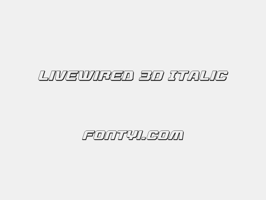 Livewired 3D Italic