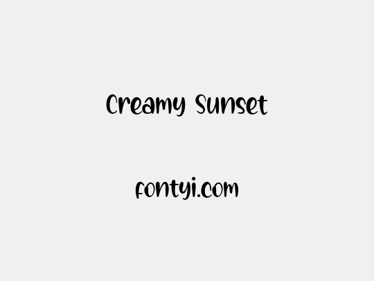 Creamy Sunset
