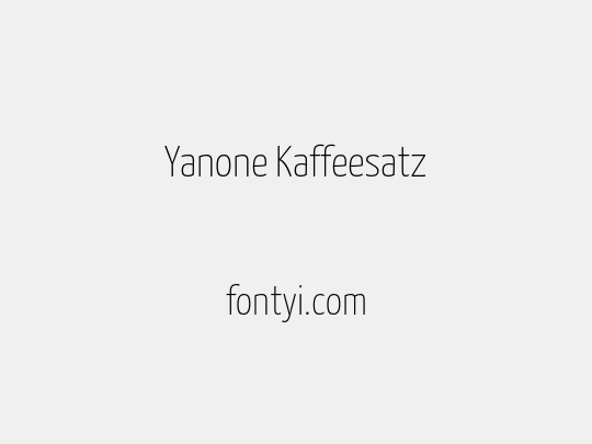 Yanone Kaffeesatz