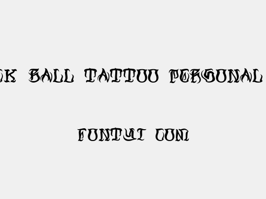 Black Ball Tattoo Personal Use