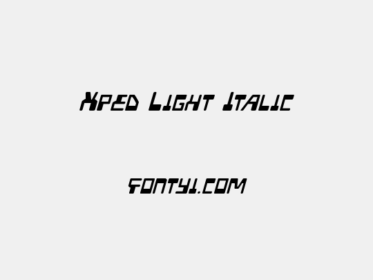 Xped Light Italic
