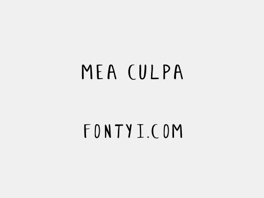 Mea Culpa