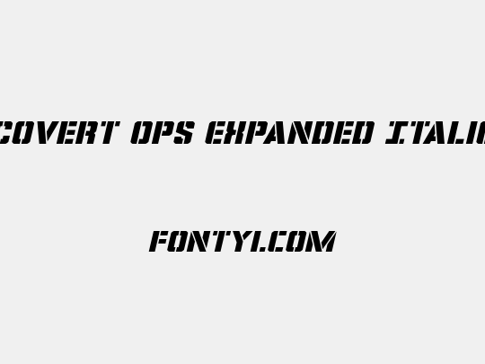 Covert Ops Expanded Italic