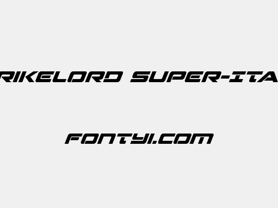 Strikelord Super-Italic