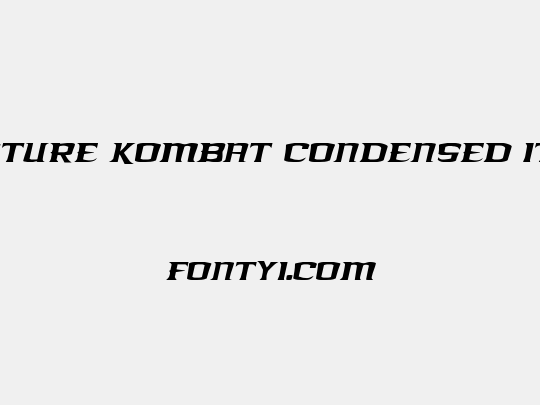 Kreature Kombat Condensed Italic