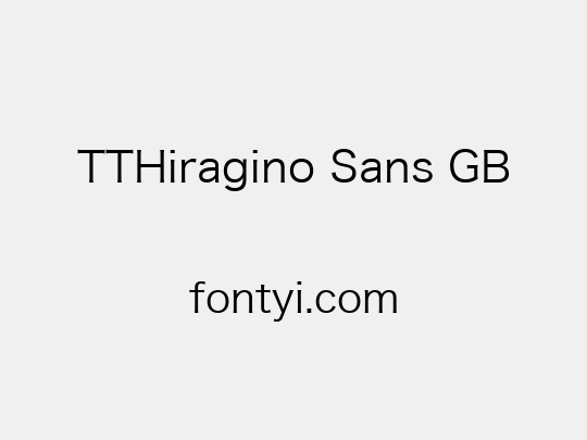 TTHiragino Sans GB
