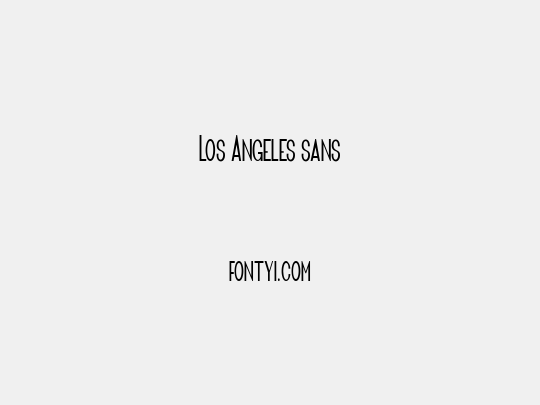 Los Angeles sans