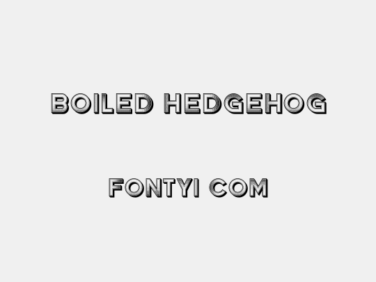 Boiled Hedgehog