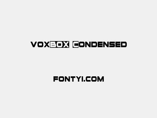 voxBOX Condensed