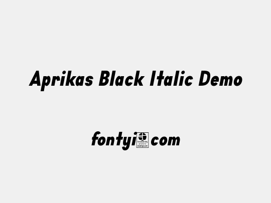 Aprikas Black Italic Demo
