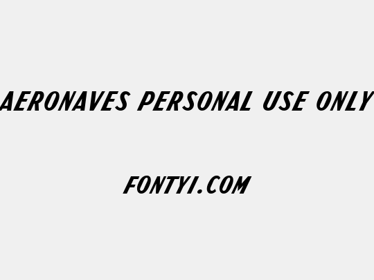 Aeronaves PERSONAL USE ONLY