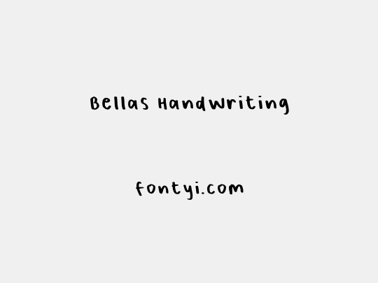 Bellas Handwriting