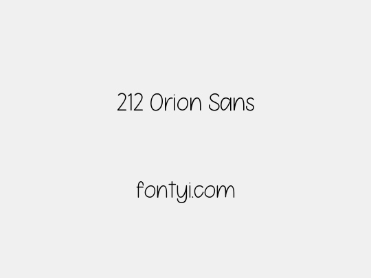 212 Orion Sans