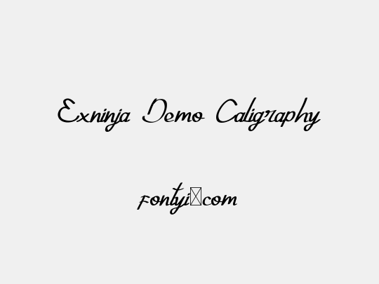 Exninja Demo Caligraphy