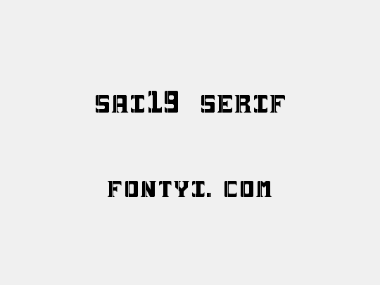 sai19 serif