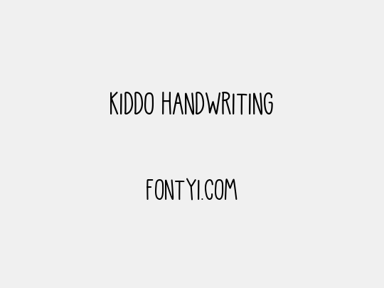 Kiddo Handwriting