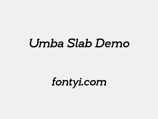 Umba Slab Demo