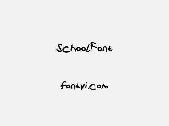 SchoolFont