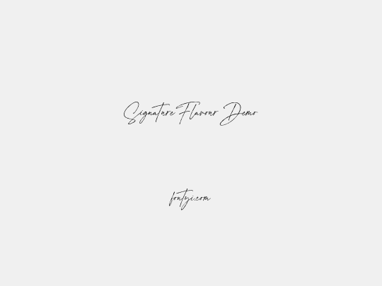 Signature Flavour Demo