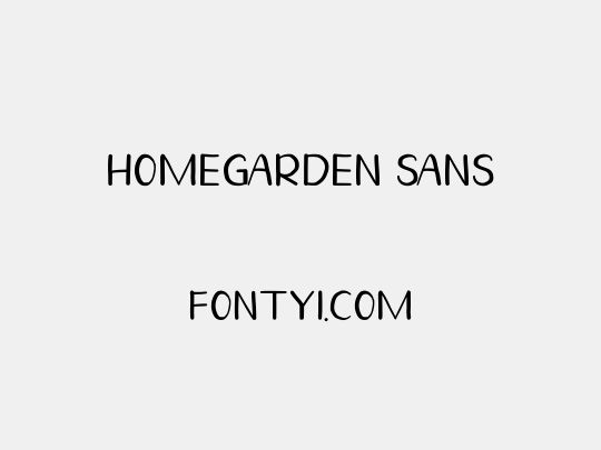 Homegarden Sans
