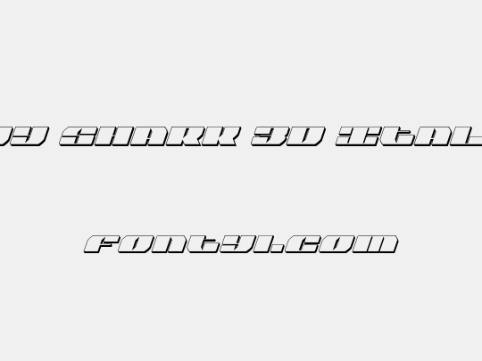 Joy Shark 3D Italic