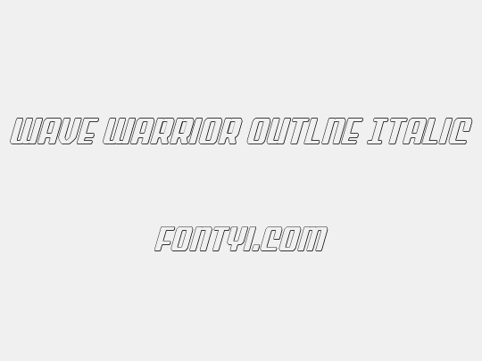 Wave Warrior Outlne Italic