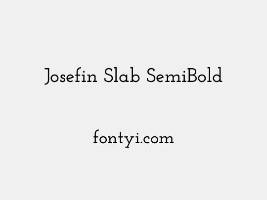 Josefin Slab SemiBold
