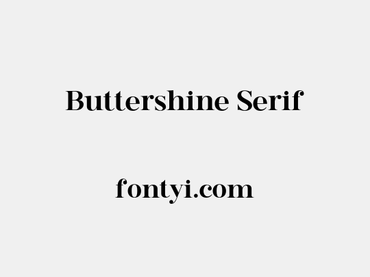 Buttershine Serif