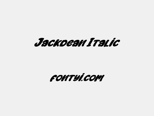 Jackdean Italic