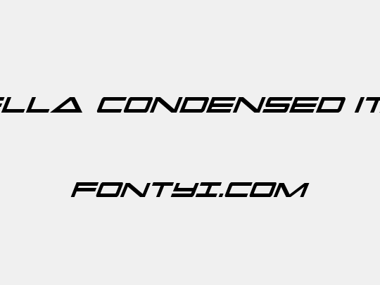 Capella Condensed Italic