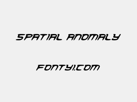 Spatial Anomaly