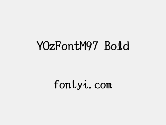 YOzFontM97 Bold
