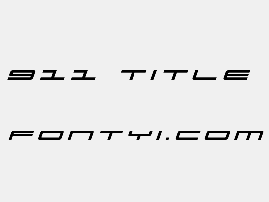 Ultra 911 Title Italic