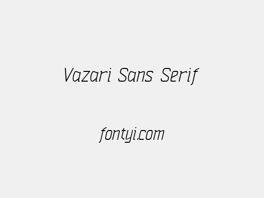 Vazari Sans Serif