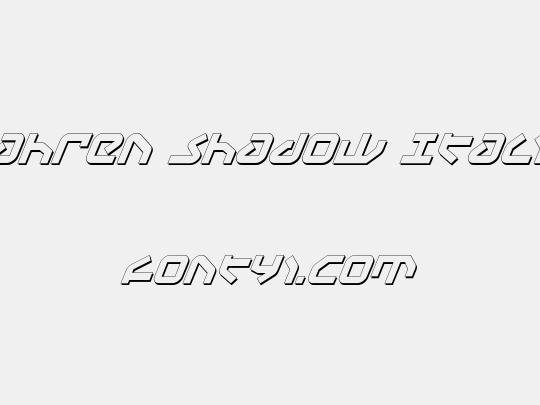 Yahren Shadow Italic