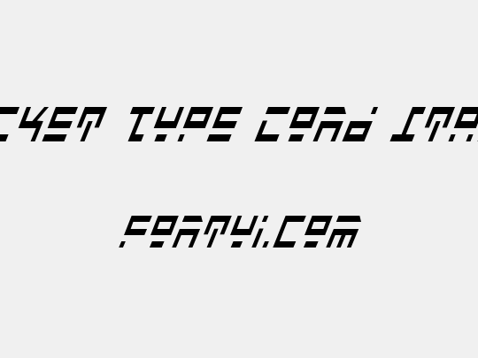 Rocket Type Cond Italic