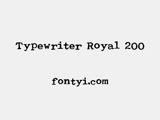 Typewriter Royal 200